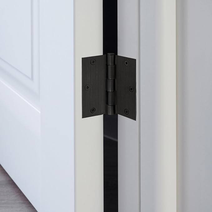 Design House 181495 3.5 x 3.5 Square Corner Hinge, Oil Rubbed Bronze, 3 Count (Pack of 1)