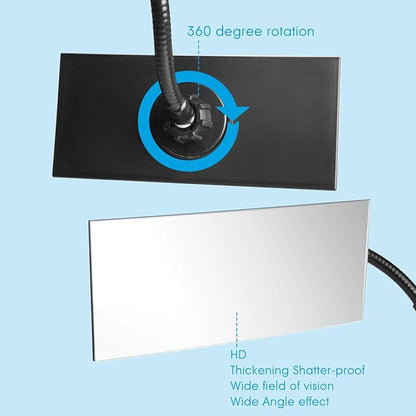 Clip On Security Cubicle Convex Mirror for Personal Safety, Open Office Environment, Cabinet Computer Desk Rear View Monitors or Anywhere, Adjustable Clip (6.7 X 2.9 Rectangle)