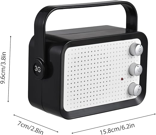 Mini Guitar Amp 3W Portable Guitar Speaker DC 9V MP3 Playback Stereo Headphone Output Lightweight for Wood Guitar Ukulele Erhu Violin Volume and Tone Distortion Gain Adjustment