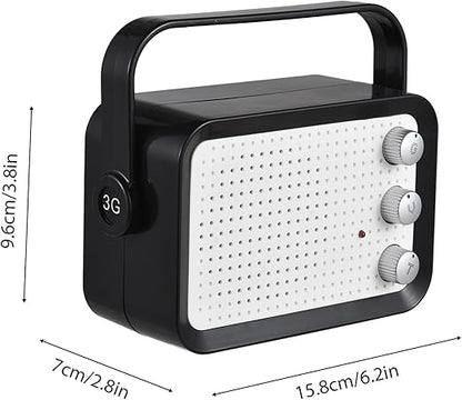 Mini Guitar Amp 3W Portable Guitar Speaker DC 9V MP3 Playback Stereo Headphone Output Lightweight for Wood Guitar Ukulele Erhu Violin Volume and Tone Distortion Gain Adjustment