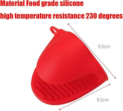 2PCS Silicone Oven Mitts Heat Resistant, Potholders Kitchen Cooking  Baking, Pinch Grips Finger Protector Pot Air Fryer(Blue)