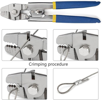 Wire Rope Crimping Tool Wire Rope Fishing Lines Crimping For Aluminum Oval Sleeves Stop Sleeves Ferrules Repair Plier