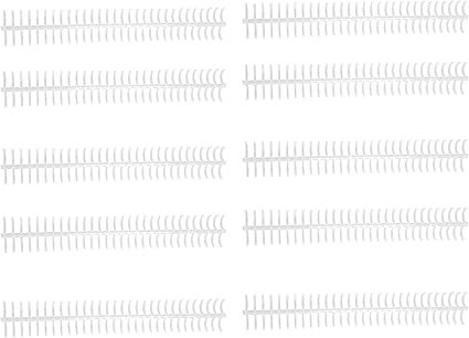 10Pcs Spiral Binding Coil 30 Holes 16mm Diameter Loose Leaf Binding Ring 130 Sheet Capacity Plastic Spines for Bind Paper(Transparent)