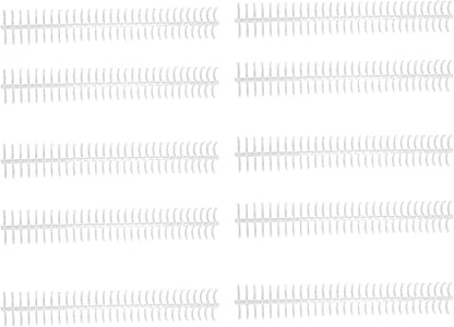 10Pcs Spiral Binding Coil 30 Holes 16mm Diameter Loose Leaf Binding Ring 130 Sheet Capacity Plastic Spines for Bind Paper(Transparent)