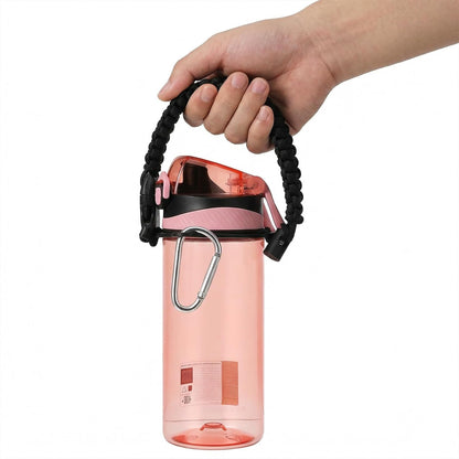 Nogeqi 2 Pcs Water Bottle Handle Strap Paracord Handle with Carabiner Strap Cord, Fit Wide Mouth Water Bottles 12oz to 64oz