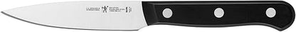 HENCKELS Solution Razor-Sharp 4-inch Compact Chef Knife, German Engineered Informed by 100 Years of Mastery, BlackStainless Steel