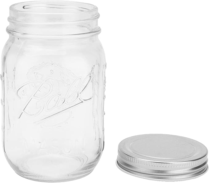 500ml Food Storage Jar Clear Glass Canning Transparent Honey Dispenser Jar with Sealed Lid for Honey Jam Dry Food Fruite Sauces, Honey Pot with Scale, Honey Pot with Scale, 500ml Food Storage Jar