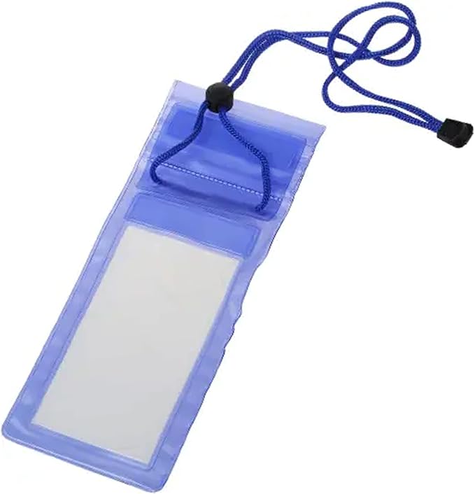 Universal Waterproof Phone Pouch Dry Bag, 4.5 x 10.2 Inches, Blue