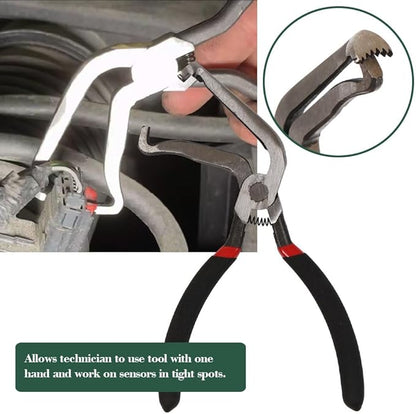 Electrical Disconnect Pliers, Electrical Connector Pliers for Cars 60 Degree Bend, Fuel Line Tools with Anti-Slip Grip, Fuel Line Disconnect Tool for Air Flow Sensors Fuel Injectors