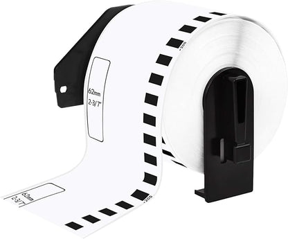 1 Roll Compatible for Brother DK-2205 DK2205 2.4'' x 100' (62mm x 30.4m) Continuous White Paper Tape Shipping Address Thermal Direct Labels for QL-500 QL-570 QL-580 QL-700 Label Printers
