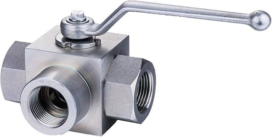 Taixin 3way Hydraulic Ball Valve 34 inch NPT Female Hydraulic Valve 5800PSI KHB3K L-Bore High Pressure Ball Valve