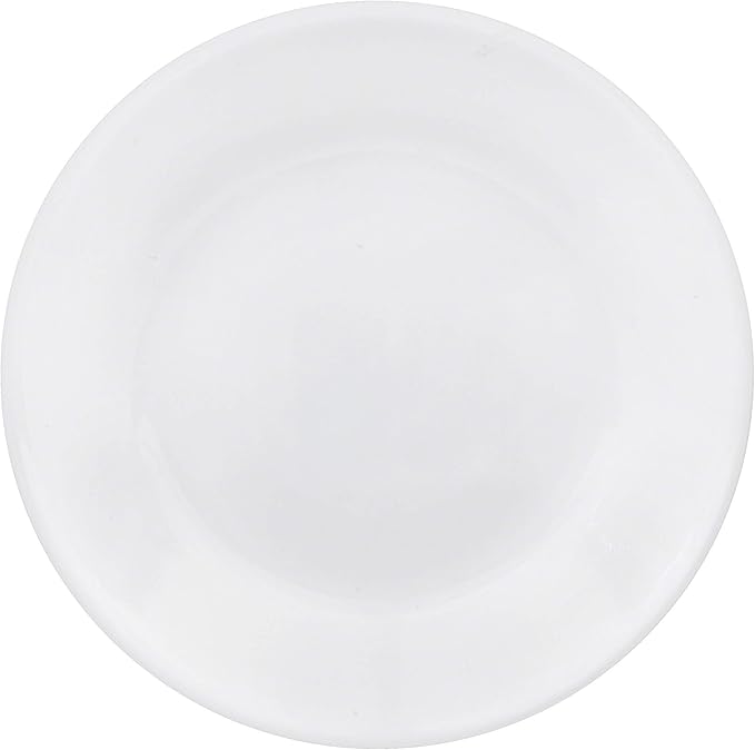 Corelle Vitrelle 3-Piece Salad er Frost White Appetizer Plate Set, Triple Layer Glass and Chip Resistant, 6-34-Inch Lightweight Round Plates