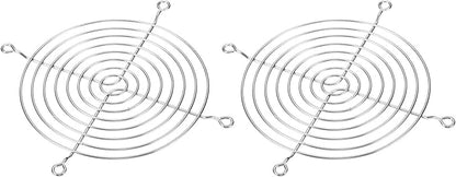 PATIKIL 120mm Fan Finger Grill, 2 Pack 304 Stainless Steel Grill Protector Guard Fan Protective Cover for 120x120mm Fans for Equipment Computer DIY, Silver