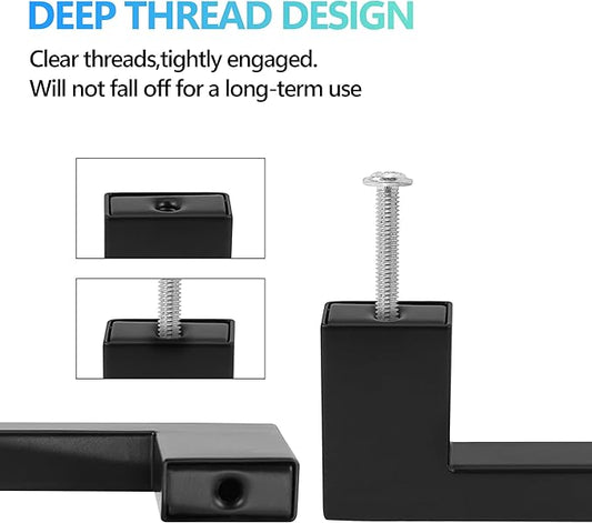 Cabinet Pulls Brushed Nickel Cabinet Handles Square Drawer Pulls, 2 Pack 5 Inch Stainless Steel Kitchen Door Cupboard Cabinet Handles, Drawer Hardware Handles, 128mm Hole Centers