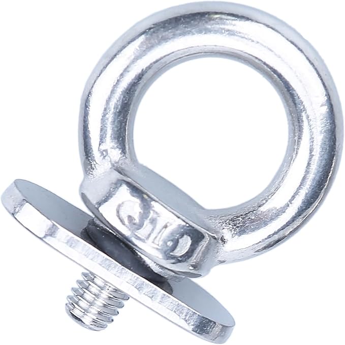 Thorn Track Mount Tie Down Eyelets, M6 Metal Eye Bolts, 316 Stainless Steel, Hold Bungee Cord or Ropes Up to 0.6 Inch