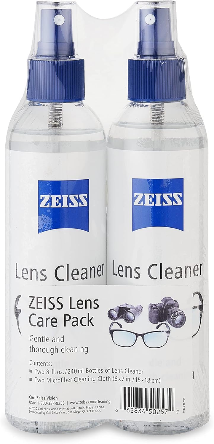 ZEISS Lens Care – 2x 8oz Streak-Free Lens Spray for Eyeglasses and Optics (2 pack)