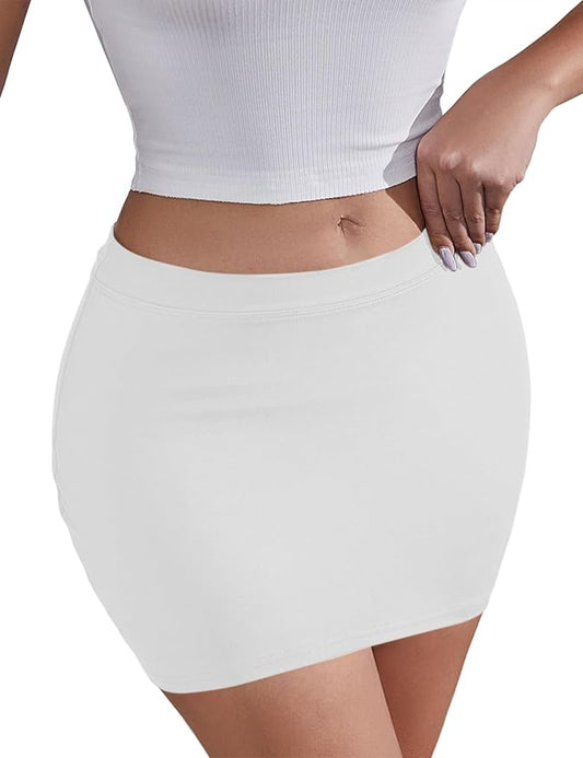LOMON Y2k Mini Skirts for Women with Shorts Underneath Bodycon Skorts Sexy Club Date Night Micro Pencil Skirt Streetwear