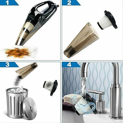 Magik 1-2 Pack Handheld Car Vacuum Cordless Portable Wet Dry Cleaner Home Pet Hair (1 Pack)