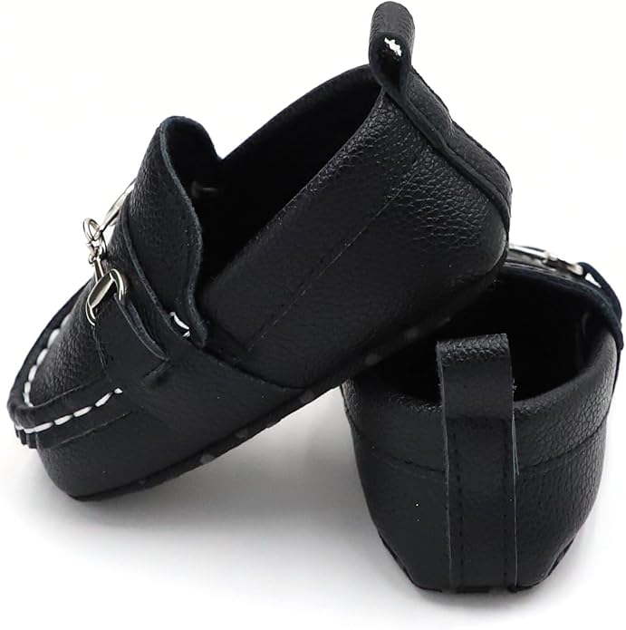 First Walking Shoes for Baby Boys Delightful Solid Color Slip-On Loafers, Lightweight, Non-Slip Flat
