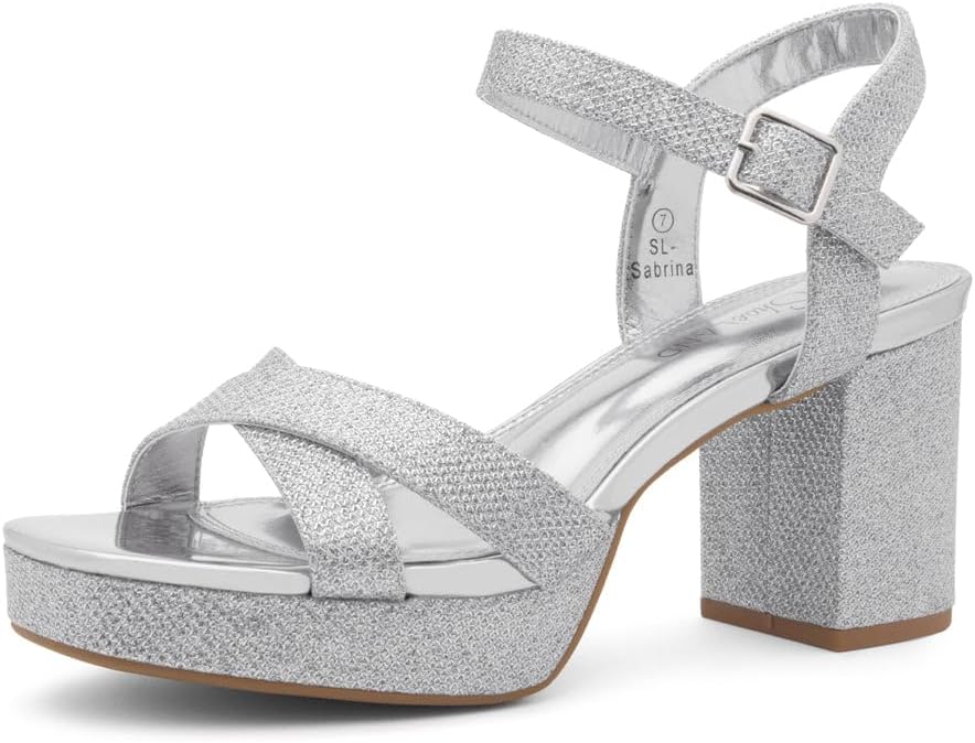 Shoe Land Platform Heels for Women – 3 Inch Chunky Block Heeled Sandals, Square Open Toe, Ankle Strap Dressy Strappy High Heels for Wedding, Party & Evening Events https://a.co/d/08cxhX2e