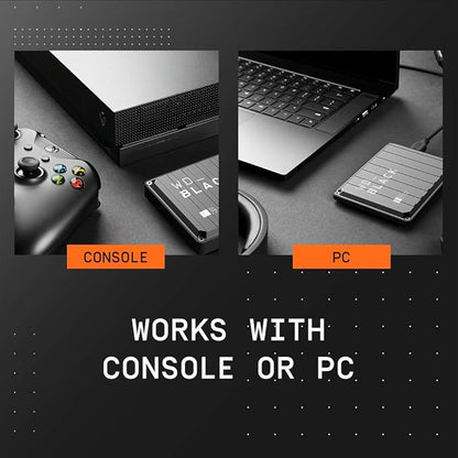 WD_BLACK 5TB P10 Game Drive, Portable External Hard Drive, Works with Playstation, Xbox,  PC - WDBA3A0050BBK-WESN