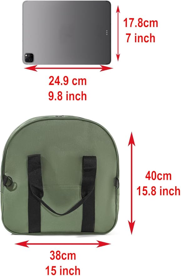 YELAIYEHAO Cable Bag - Jumper Cable Bag - Storage  Organizer for Cables, Cords, and Hoses (Green, 15.7 X 15.3X 4.3INCH)