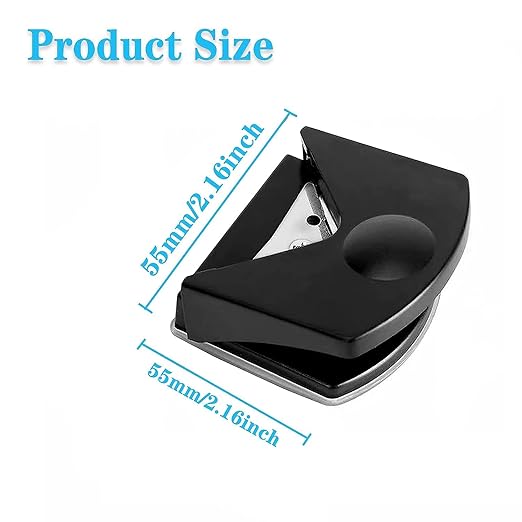 YUENTOEN Paper Corner Rounder, 4mm Corner Cutter Punch Tool for Paper Crafts, Photo, Cardstock, DIY Projects, Laminate, Card Making and Scrapbooking(Black)