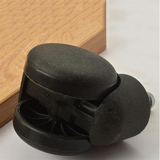 Caster Wheels Set 50mm Office Chair Roller Castor Wheels - Set of 5 - Black Heavy Duty Casters