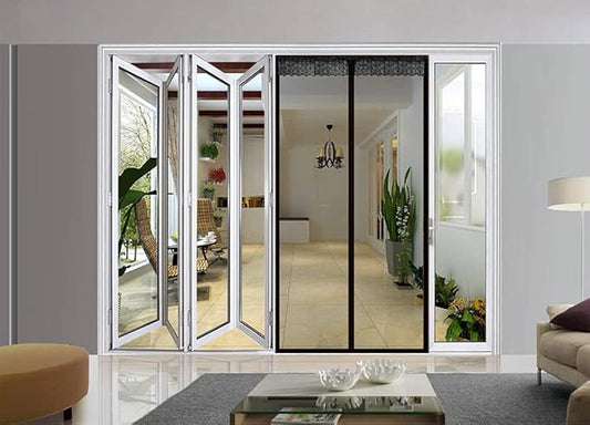 Magnetic Screen Door Mesh Fiberglass Mesh Curtain Net for Patio and Sliding Doorways Screen for Door Magnets
