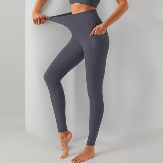 DOTDOG High Waisted Yoga Leggings for Women Tummy Control Legging with 3 Pockets Buttery Soft Compression Workout Yoga Pants
