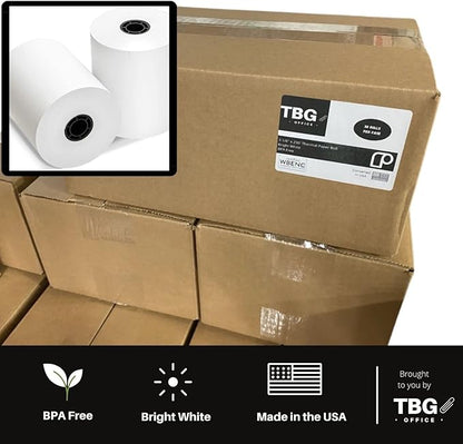 3 18a x 230' Thermal Paper Rolls - BPA FREE a MADE IN USA - Receipt paper rolls a Point of Sale Cash Register - Thermal printer paper - Credit Card Paper - for POS systems (1 Case - 10 Rolls)