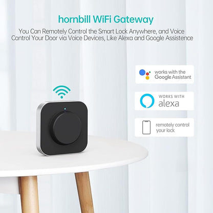 Hornbill G2 Gateway Wi-Fi Bridge, Keyless Entry Electronic Smart Door Lock Wi-Fi GatewayWi-Fi Bridge, Remotely Control Your Smart Lock, G2 Gateway Works with 2.4 GHz