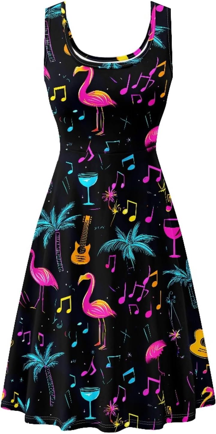KiuLoam Women's Casual Sleeveless A-Line Dresses Tank Top Sundresses Dress with Pockets XS - 4XL