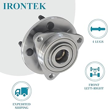 IRONTEK 513205 Front Left  Right Wheel Hub  Bearing Assembly (4Lug NonABS) fits 05-10 Chevy Cobalt, 03-07 Saturn Ion, 07-10 Pontiac G5, 05-06 Pontiac Pursuit 1PCS