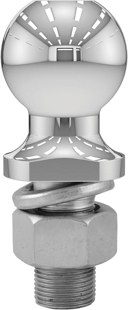 CURT 40004 Chrome Trailer Hitch Ball, 6,000 lbs, 2 Inch Diameter, 1 x 2-1 8 Inch Shank