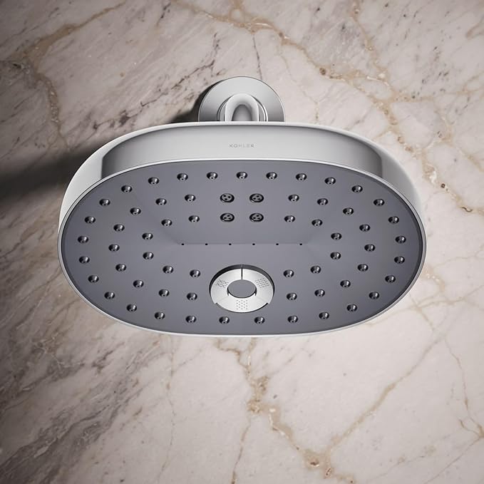KOHLER 26290-CP Statement - Multifunction Shower Head, Wall Mount, 3 Spray Settings, 2.5 GPM, Polished Chrome