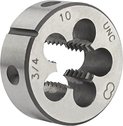 34"-10 UNC HSS Tap And Die Set, 34 x 10 UNC Machine Thread Tap And Round Thread Die Right Hand
