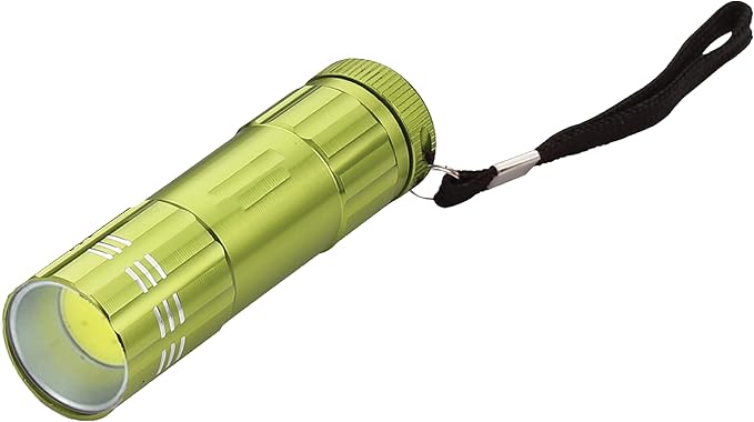 GoGreen Power GG-113-COBLM - COB LED Flashlight with batteries, Lime Green