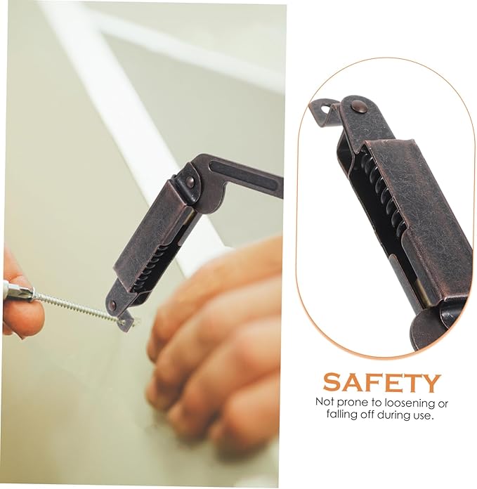 2pcs Lid Support Hinge Lid Stay Hinge for Boxes Toy Boxes Cedar Chests Cabinet Hardware Heavy-Duty Iron Construction Smooth Operation Easy Installation