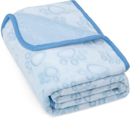 Blue Dog Blanket for Puppy Accesssories Boy, Blue Dog Stuff for Small Kitten Indoor Cats, Washable Soft Puppy Essentials Supplies (24x32") S