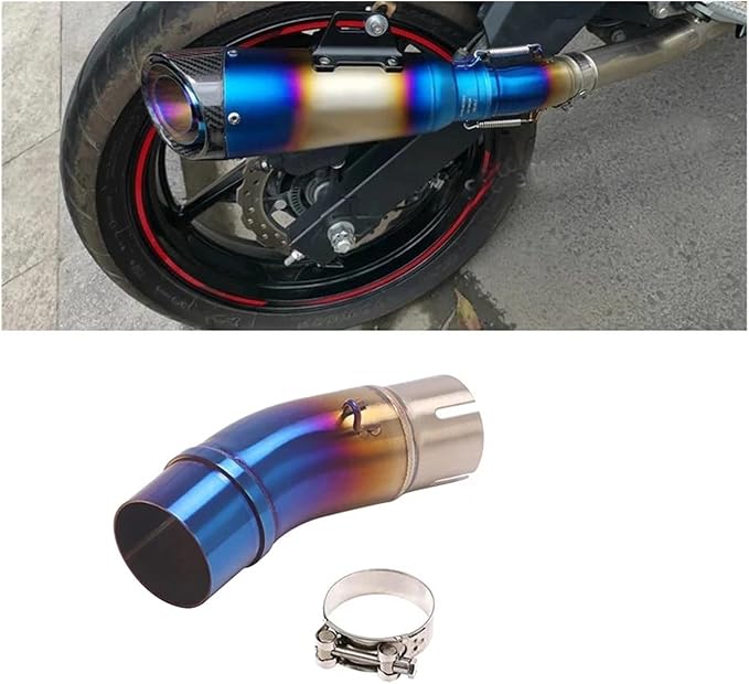 FXDIANZI Be Compatible With Ninja 400 Ninja400 EX400 Z400 2017-2023 Motorcycle Exhaust Pipe Escape Moto Muffler System Mid Link Pipe With 51MM(Type A)