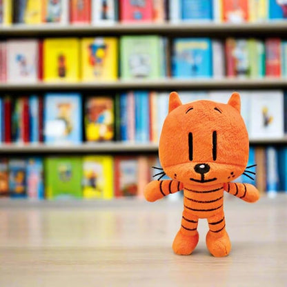 MerryMakers Dog Man's Li'l Petey Plush Toy, 6.5-Inch, from Dav Pilkey's Dog Man Book Series, Orange