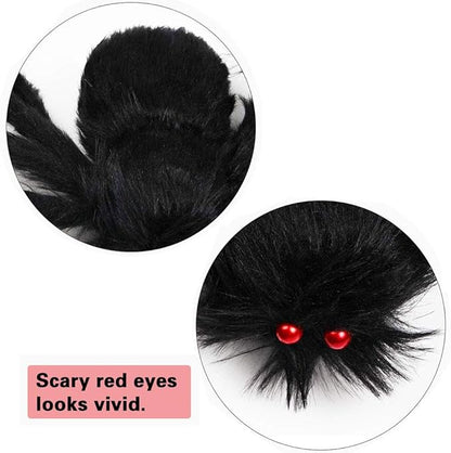 Halloween Giant Spider, 3.0FT Large Foldable Spider Fake Hairy Spider Scary Decorations Halloween Spider Outdoor Yard