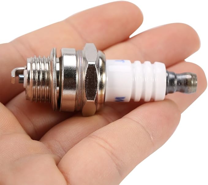Lawn Mower Spark Plug,55 x 22mm 2 - Cycle Chainsaw Engine Spark Plug Chainsaw Lawn Mower Engine Replacement Accessory for Motors
