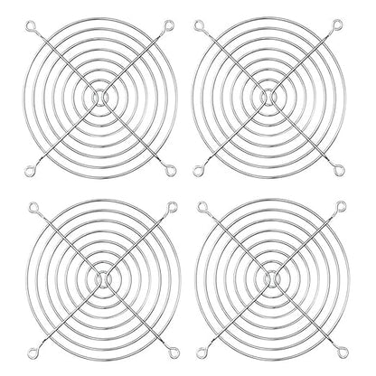 Metal Fan Grill 120mm PC Computer Fan Grill Mounting Finger Guard Protection Cover,Pack of 4