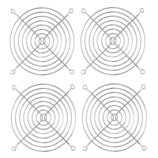 Metal Fan Grill 120mm PC Computer Fan Grill Mounting Finger Guard Protection Cover,Pack of 4