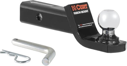 CURT 45134 Fusion Trailer Hitch Mount with 2-Inch Ball  Pin, Fits 2-In Receiver, 7,500 lbs, 2" Drop