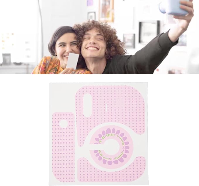 Kids Camera Instant Print,Body Stickers for Instax Mini12 Instant Camera,PVC Creative Decorative Body Decal for Instax Mini12 Instant Camera for DIY,Polka Dot Sunflower Pattern