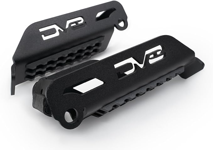 Foot Pegs for the 2007-2025 Jeep Wrangler JK/JL & Gladiator JT | Sold as a Pair | Rugged Anti-Slip Pedal Grip Design | Fits Front and Rear Hinges | Includes Padded Stopper | DV8 Offroad