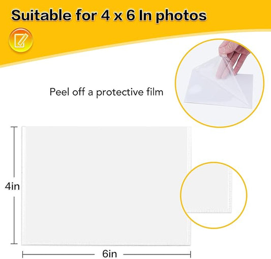 YixangDD 30 Pcs Magnetic picture frames for refrigerator 4x6Inch-Magnetic photo frames,White